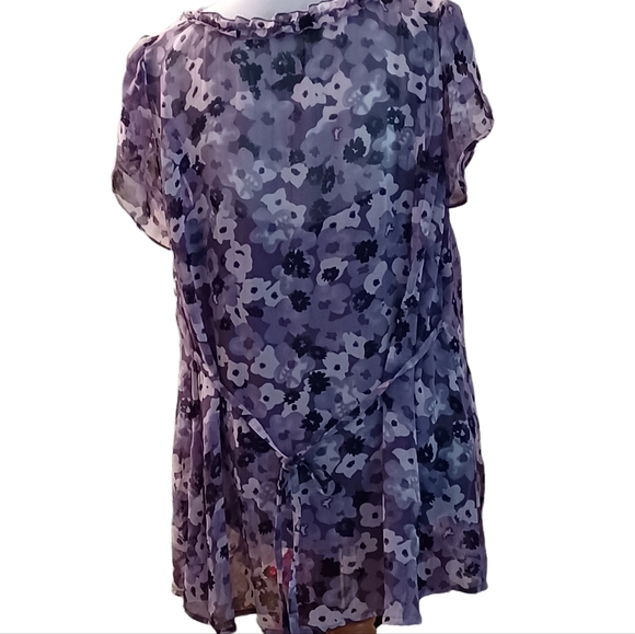 Grey Floral Tunic and Cami Set - Size 18 - Picture 2 of 6